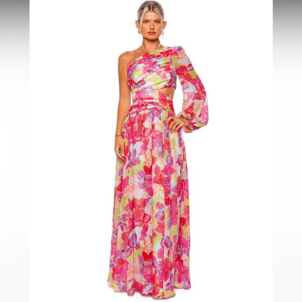 PATBO
Women's Red Hydra One Shoulder Maxi Dress